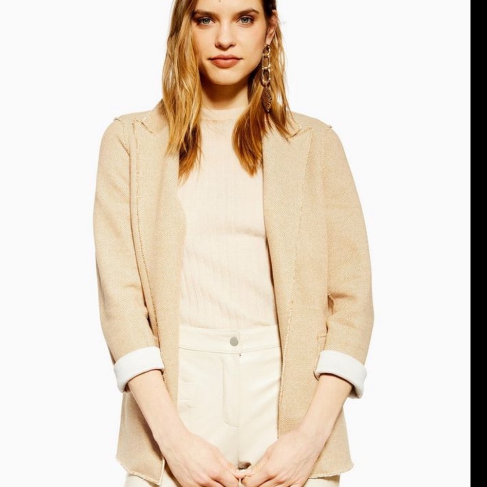 Topshop Raw Edge Boyfriend Blazer
